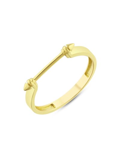 14 Ayar Altın Modern Geometrik Minimal Yüzük