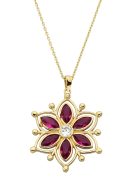 14 Ayar Altın Lotus Kolye