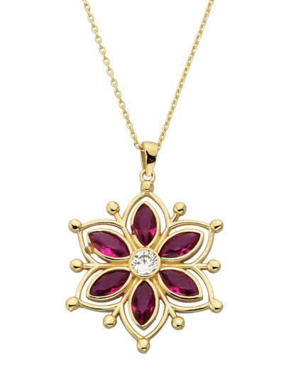 14 Ayar Altın Lotus Kolye