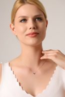 14 Ayar Altın Mavi Taşlı Kolye