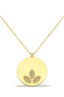 14 Ayar Altın Lotus Kolye