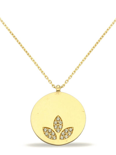 14 Ayar Altın Lotus Kolye